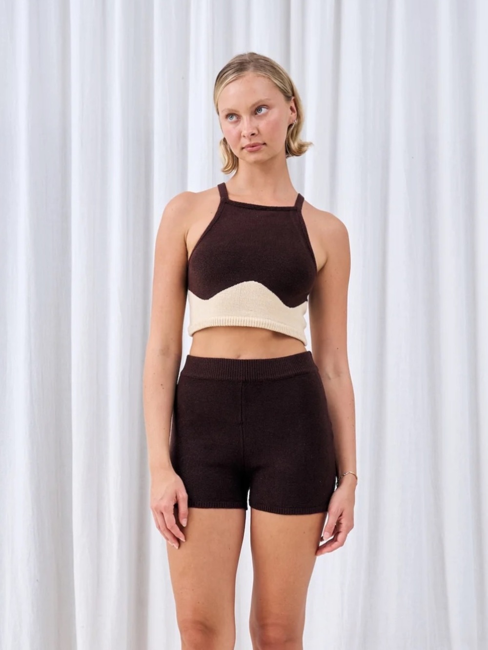 Balm Wears Sunday knit tank crop top